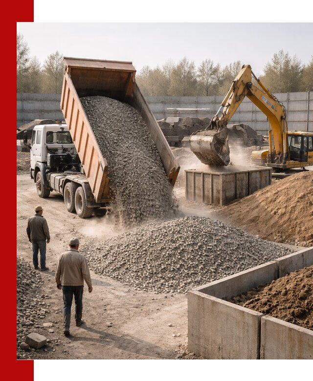 Доставка нерудных материалов с погрузкой и разгрузкой в Кунгуре