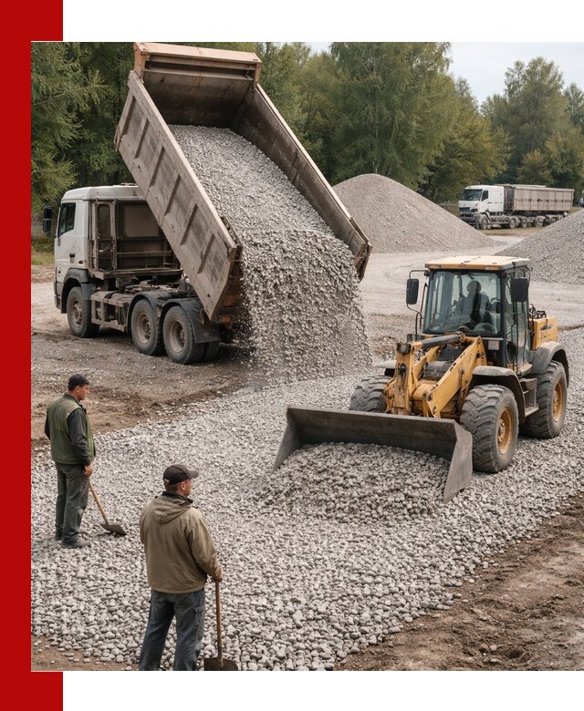 Купить гравийный щебень фракция 20-40 в Кунгуре с доставкой
