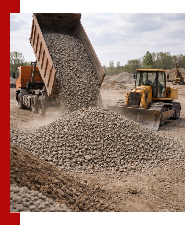 Доставка гравийного щебня фракции 40-70 в Кунгуре