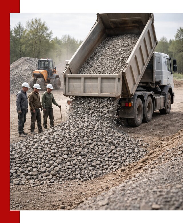 Доставка гравийного щебня фракции 70-120 в Кунгуре