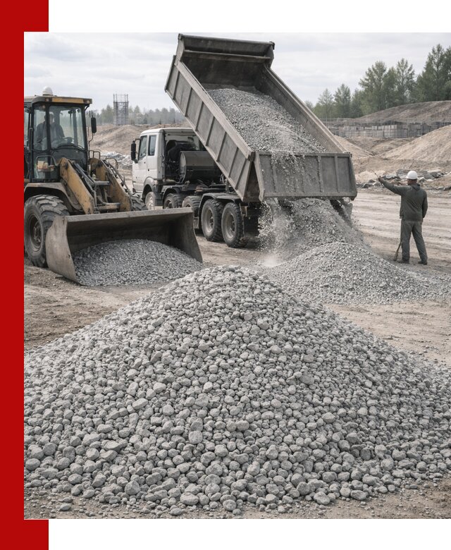 Доставка известнякового щебня фр. 5–20 в Кунгуре