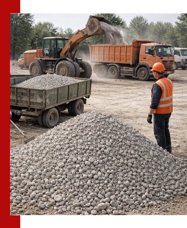 Доставка известнякового щебня фракция 20–40 в Кунгуре