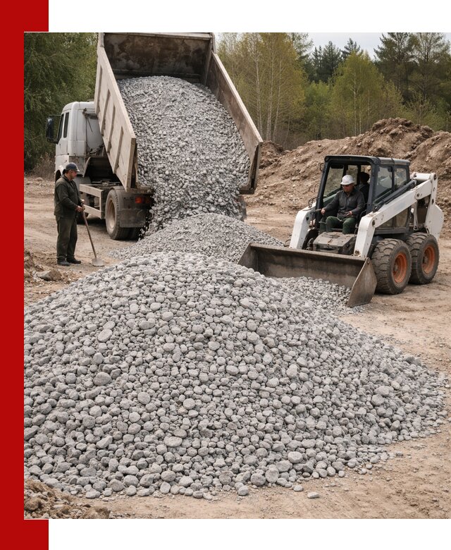 Доставка доломитового щебня в Кунгуре напрямую от карьера