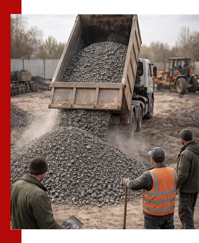 Доставка шлакового щебня в удобные сроки по выгодной цене в Кунгуре