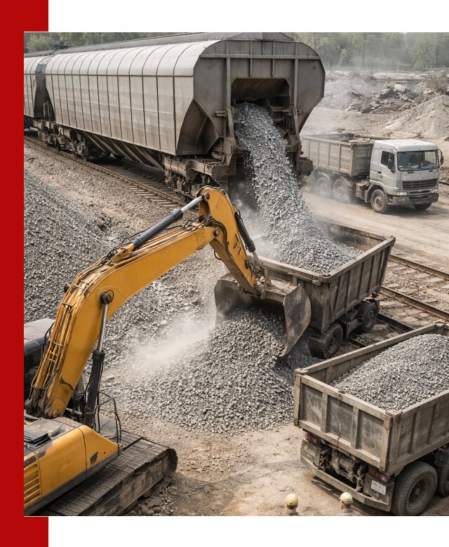 Доставка железнодорожного щебня в Кунгуре крупными партиями быстрого отгруза