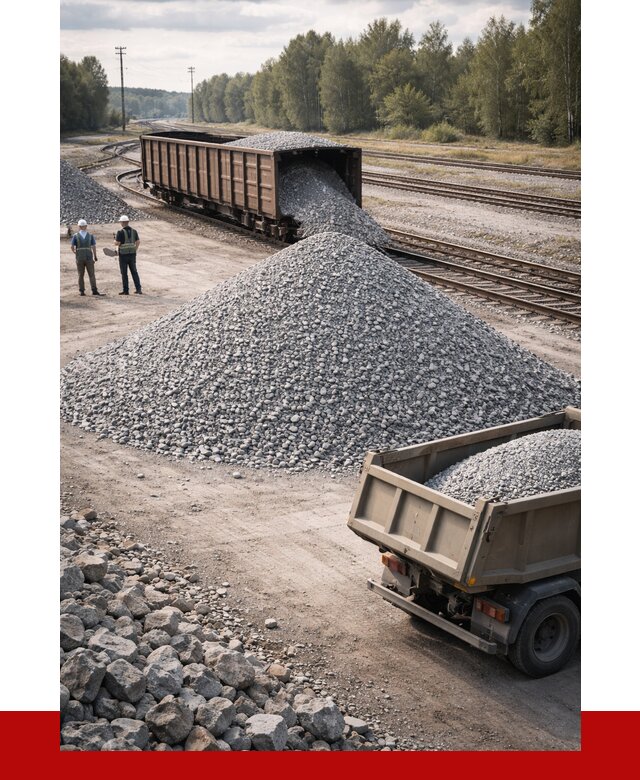 Железнодорожный щебень 20-60 в Кунгуре от 1744 р. | ПРОНЕРУДКнг