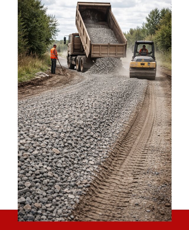 Щебень для отсыпки дороги в Кунгуре от 2769 р. ПРОНЕРУДКнг