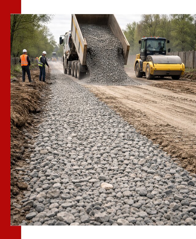 Доставка щебня для отсыпки дорог в Кунгуре высокого качества