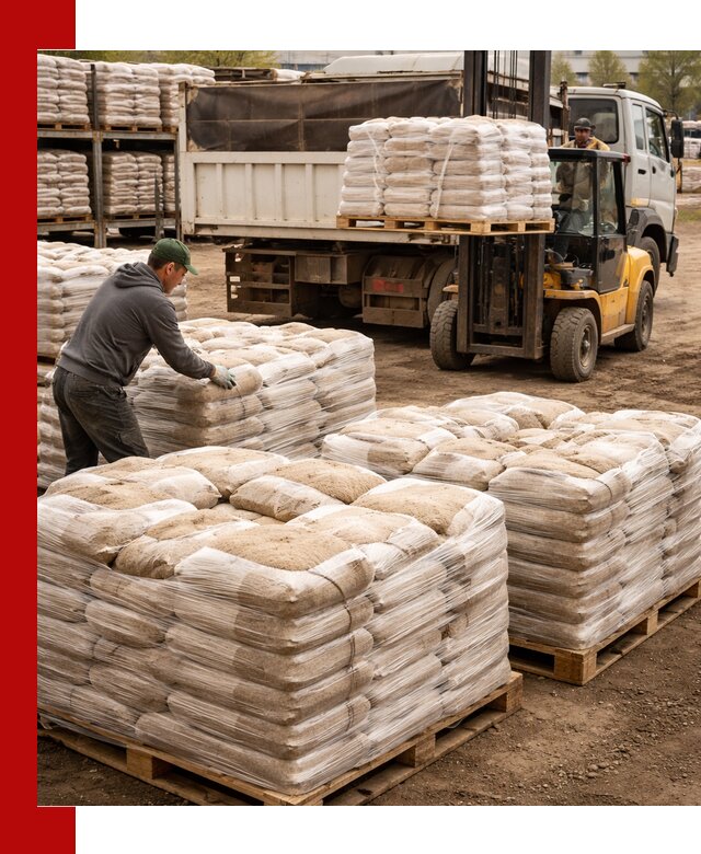 Карьерный песок в мешках с доставкой в Кунгуре