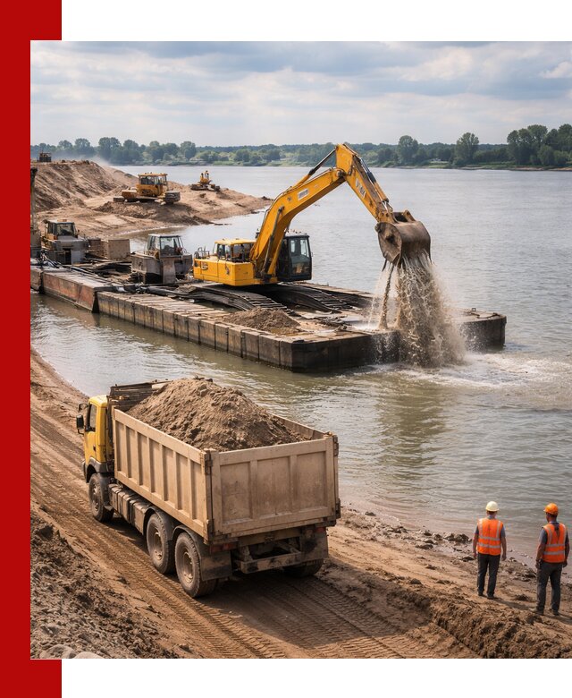 Намывной песок с доставкой в Кунгуре оптом и в розницу