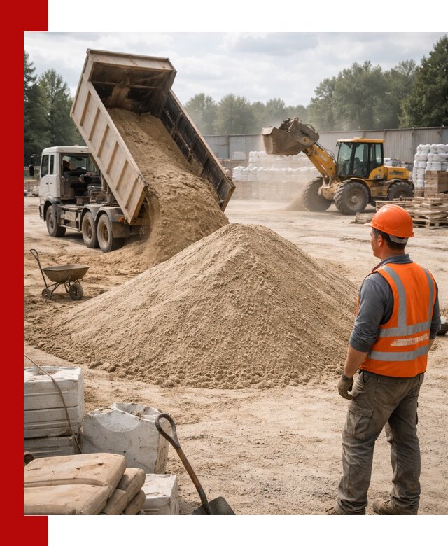 Доставка строительного песка с самосвалом в Кунгуре