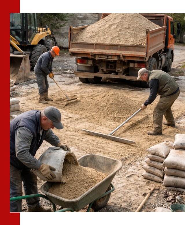 Поставка песка для стяжки в Кунгуре с быстрой доставкой