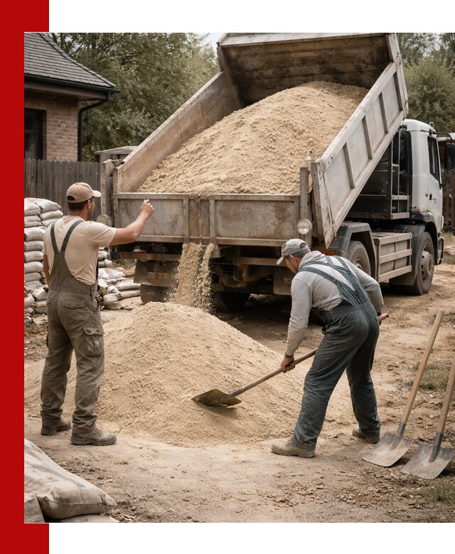 Песок для штукатурки с доставкой в Кунгуре качественный и чистый