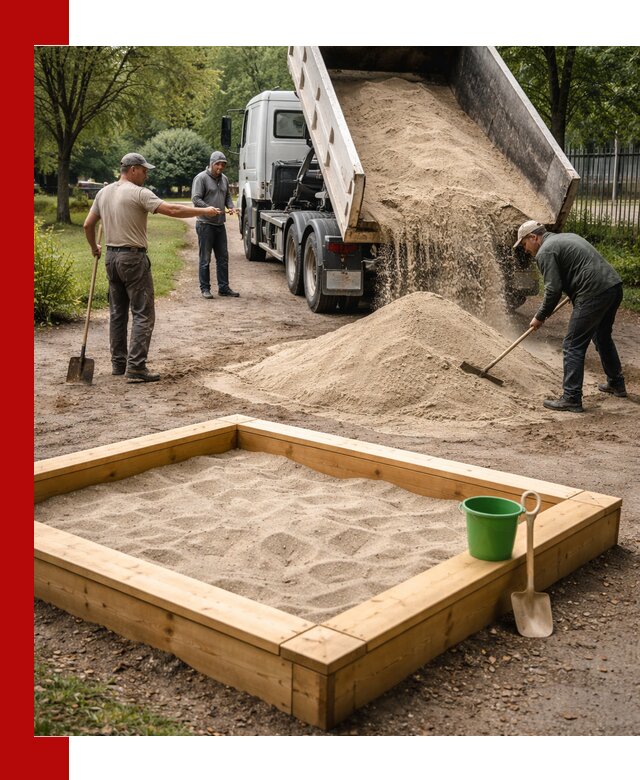 Песок для песочницы с доставкой в Кунгуре недорого и чистый