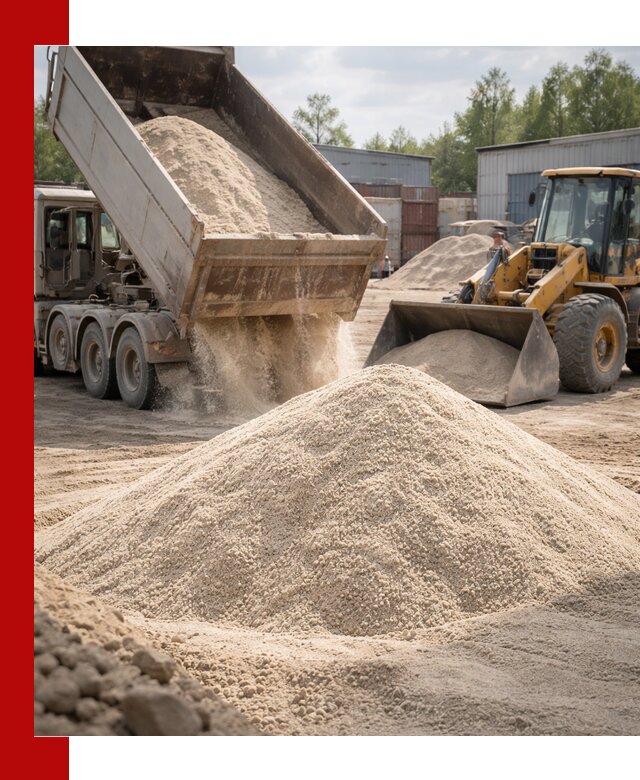 Кварцевый песок с доставкой в Кунгуре для строительных работ