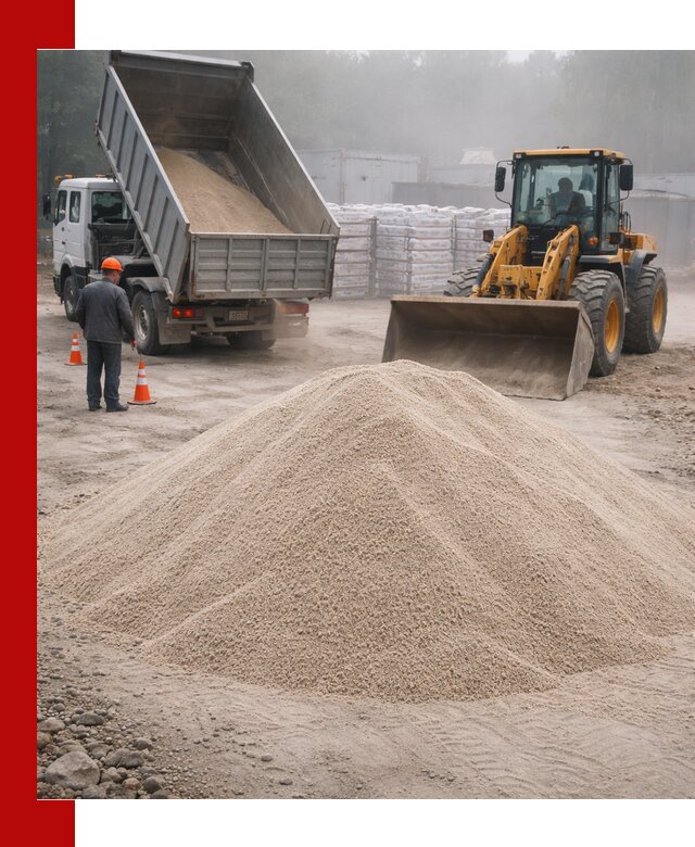Кварцевый песок фракция 0–8 для стройработ в Кунгуре