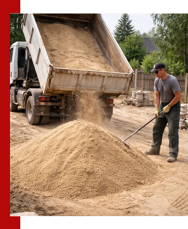 Доставка сухого песка самосвалами в Кунгуре