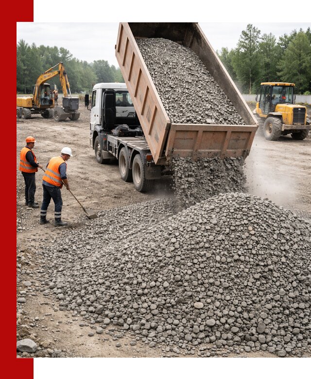 Доставка гравия фракции 40-70 в Кунгуре оптом и в розницу