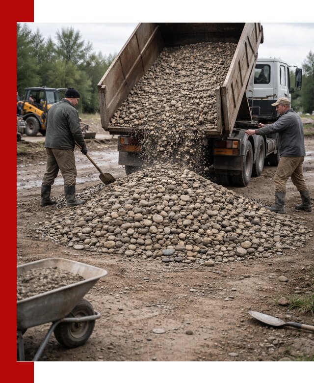Доставка гальки речной оптом и в розницу в Кунгуре