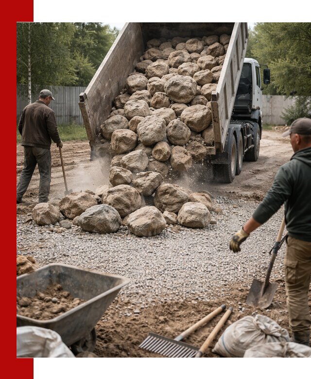 Доставка и укладка булыжника в Кунгуре
