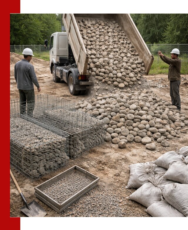 Камень для габионов фракция 70–151 в Кунгуре