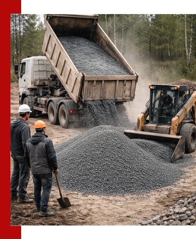 Гранитный отсев 0-5 с доставкой и разгрузкой в Кунгуре