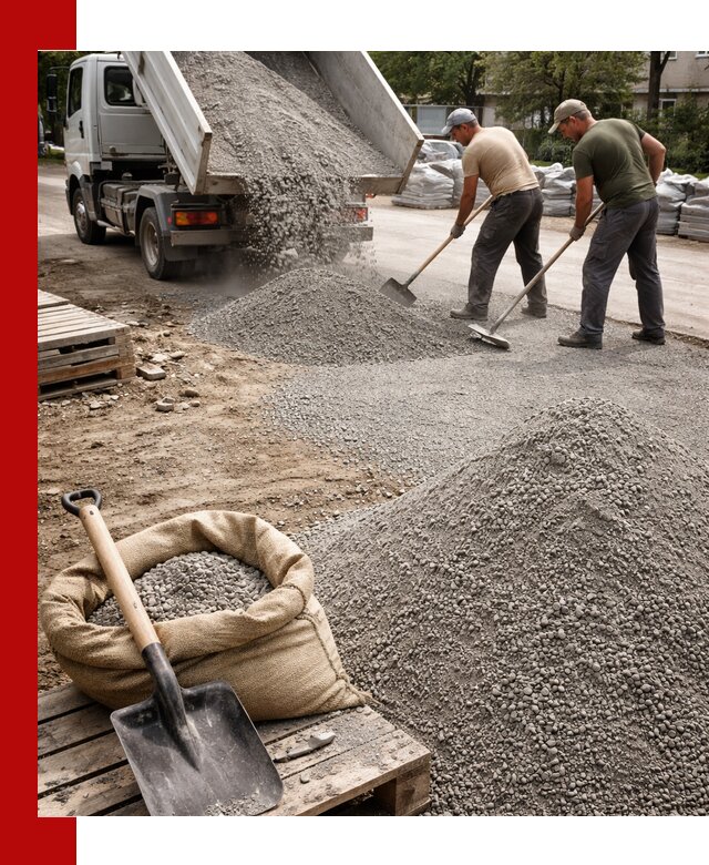 Отсев для тротуарной плитки в Кунгуре — доставка и укладка