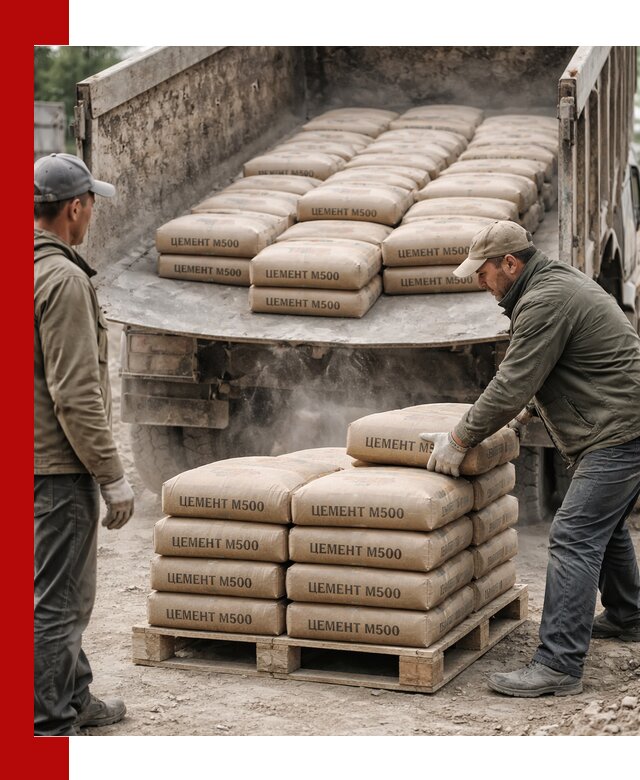 Цемент М500 с доставкой самосвалом в Кунгуре