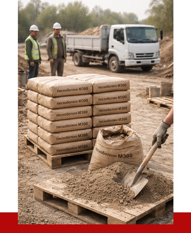 Пескобетон М300 в Кунгуре с доставкой от 4769 р. за куб | ПРОНЕРУДКнг