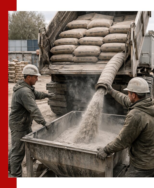 Доставка цемента М400 в Кунгуре оптом и в розницу