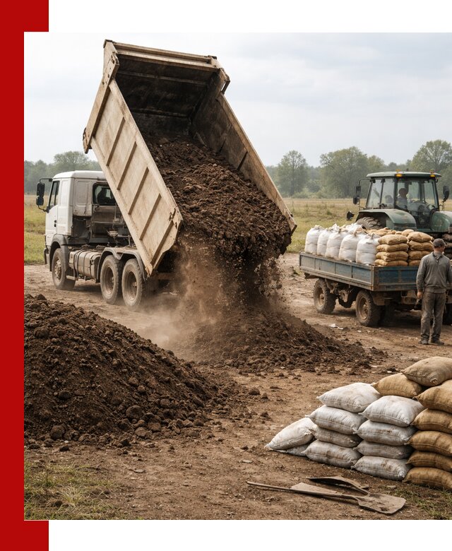 Доставка грунта и удобрений оптом в Кунгуре для сельхоз и строительства