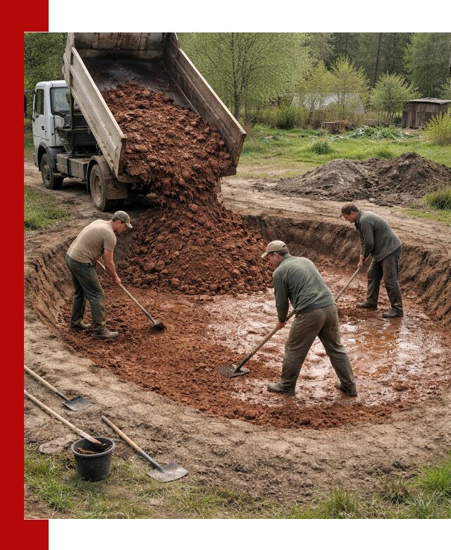 Купить качественную глину для пруда в Кунгуре