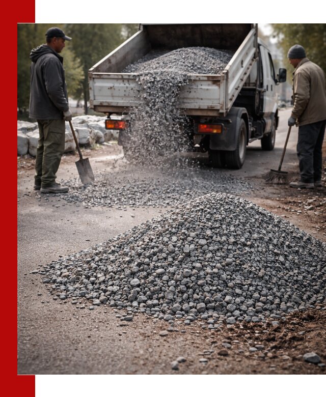 Гранитная крошка для посыпки дорог и тротуаров в Кунгуре