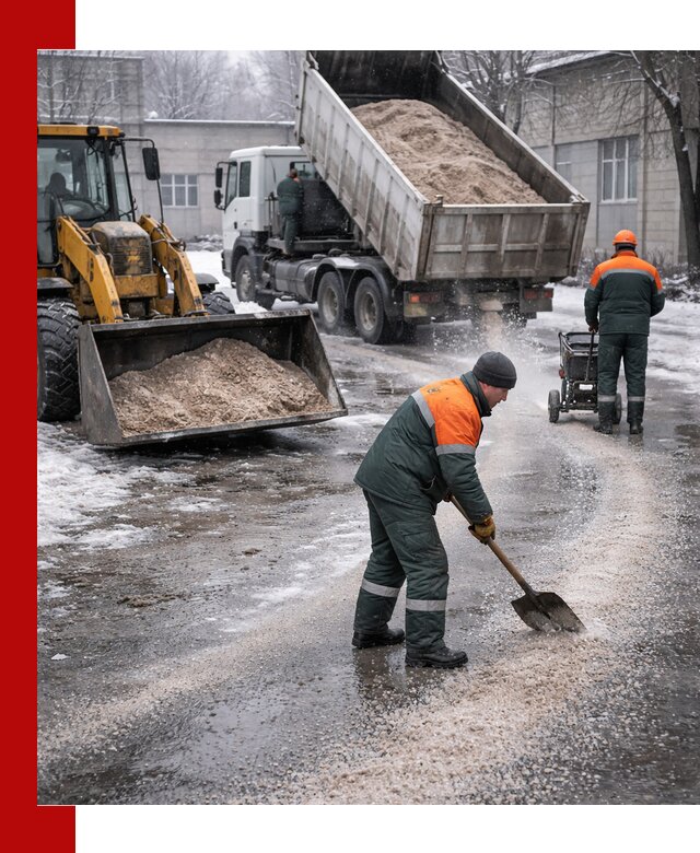 Реагент против гололеда с доставкой и нанесением в Кунгуре