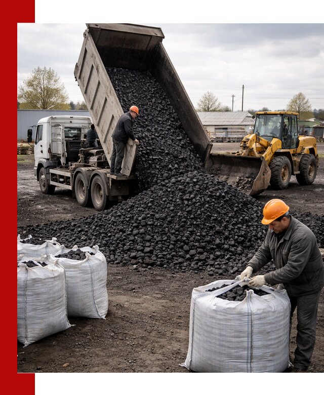 Доставка каменного угля в Кунгуре оптом и в розницу