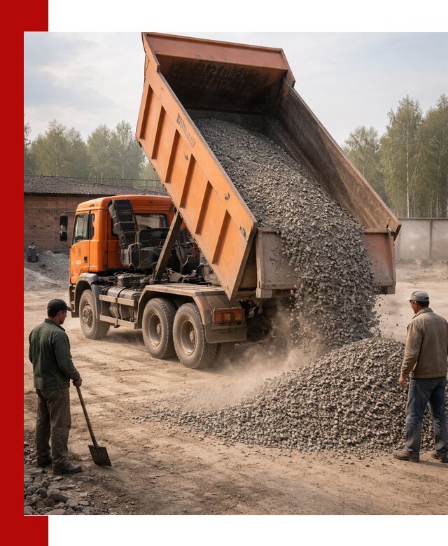 Доставка самосвалом 20 м3 в Кунгуре быстро и надежно