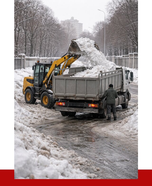 Вывоз снега с погрузкой в Кунгуре от 3590 р. ПРОНЕРУДКнг