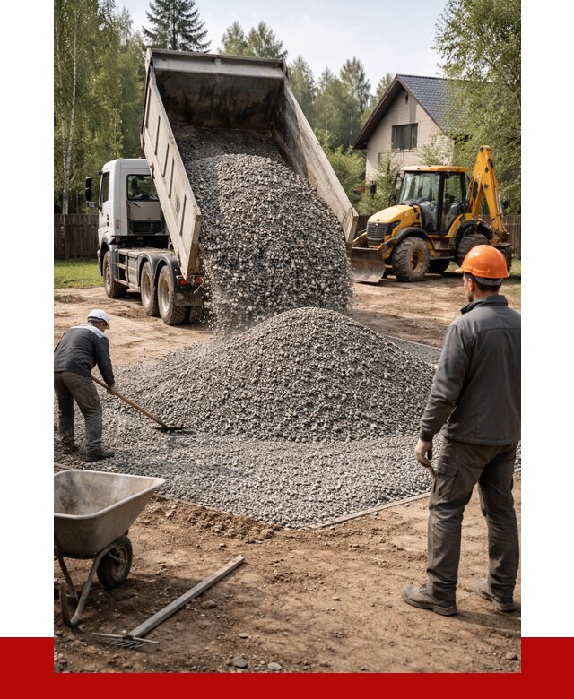 Отсыпка участка щебнем в Кунгуре от 6666 р. ПРОНЕРУДКнг