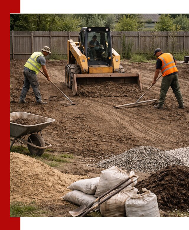 Выравнивание участка под строительство и благоустройство в Кунгуре