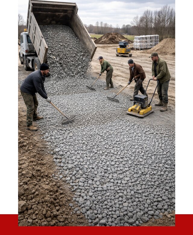 Устройство щебеночной подушки в Кунгуре от 4615 р. ПРОНЕРУДКнг